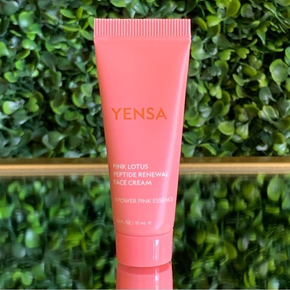 Yensa Pink Lotus Peptide Renewal Face Cream | NEW | Travel Size 15mL | Sealed